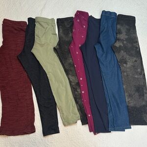 Bundle of 8 Kids Leggings/ pants Set sz 8 medium hatley H&M old navy cat & jack
